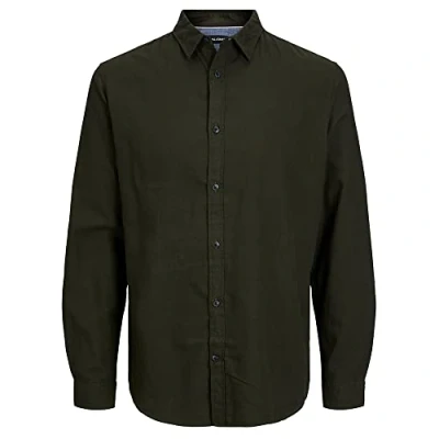 Abbildung von Jack &amp; Jones Jegingham Hemd, Herren, Größe: Small, Olive