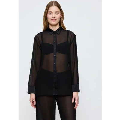 Abbildung von Triumph Langarm Hemdbluse, Damen, Größe: 38, Black
