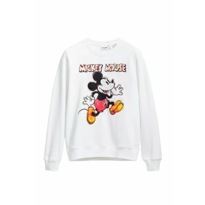 Abbildung von Desigual Mickey Mouse Sweatshirt, Damen, Größe: Medium, White