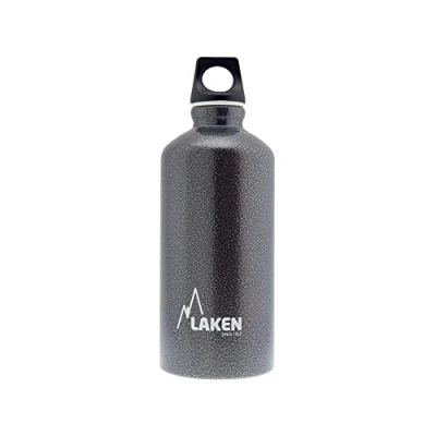 Abbildung von Laken Futura Alu Trinkflasche Schmale Öffnung Schraubdeckel mit Schlaufe 0,6L, Granitgrau