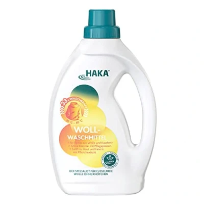 Abbildung von HAKA Wollwaschmittel, flüssig Waschmittel für Wolle, 33 Waschgänge, Kaschmir, 1 l