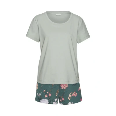 Abbildung von Lascana Flamin Nachtwäsche Set, Damen, Größe: 32/34, Green aop