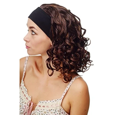 Abbildung von WIG ME UP BRO 704 1BT33 H27K Damenperücke Perücke Stirnband (fest) voluminöse Lockenpracht schulterlang braun blond gesträhnt