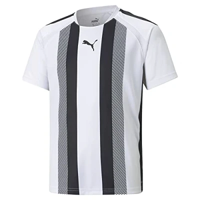 Abbildung von puma Unisex Kinder Teamliga Striped Jersey Jr Shirt, White Black, 176 EU