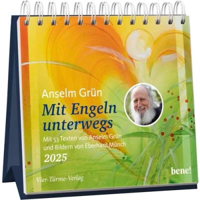Abbildung von Wochenkalender 2025: mit Engeln unterwegs: 53 Texten von Anselm Grün und Bildern Eberhard Münch Tischkalender zum Aufstellen Engel Motiven, aufbauende Impulse für jede Woche