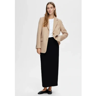 Abbildung von Selected Femme Slfshelly Ankle Skirt Maxirock, Damen, Größe: 36, Black