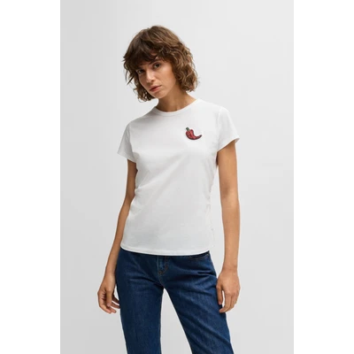 Abbildung von BOSS Endora Tshirt print, Damen, Größe: Medium, White