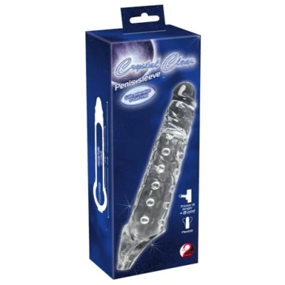 Abbildung von Penishülle „Penis sleeve“ mit Hodenring, innen genoppt