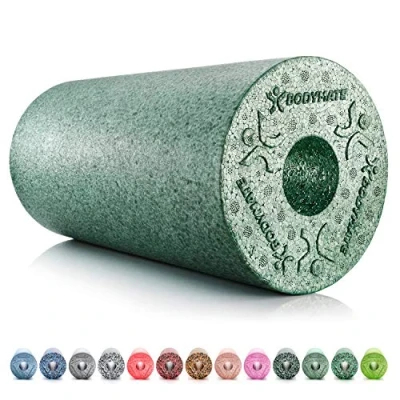Abbildung von BODYMATE Faszienrolle Standard Mittel Hart mit Gratis E Book Midnight Green 30x15cm