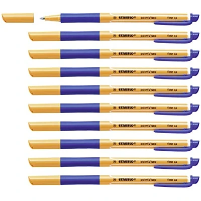 Abbildung von Tintenroller STABILO pointVisco 10er Pack blau