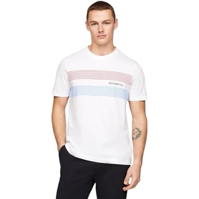 Abbildung von Tommy Hilfiger Chest 85 TEE Tshirt print, Herren, Größe: Small, White