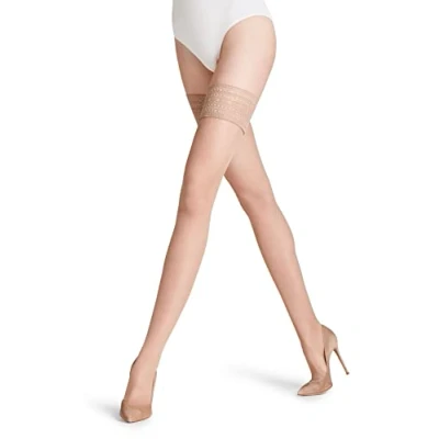 Abbildung von FALKE Damen Stay Ups Seidenglatt 15 DEN W STU transparent einfarbig 1 Paar, Hautfarben (Cocoon 4859), M