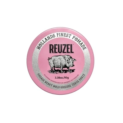 Abbildung von Reuzel Pink Grease Pomade, starker Halt, mittlerer Glanz, Pomade auf Ölbasis, ganztägiger 3,38 oz/95g
