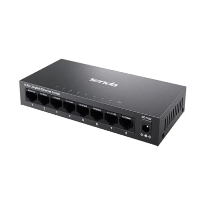 Abbildung von Tenda LAN Switch 8 Port Gigabit Netzwerk Ethernet Splitter (Plug and Play Switch, Unmanaged, Lüfterlos, Metallgehäuse)(TEG1008M)