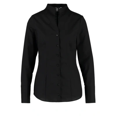 Abbildung von Seidensticker Damen Bluse City Bügelfrei Kelchkragenbluse Slim Fit Langarm 100% Baumwolle