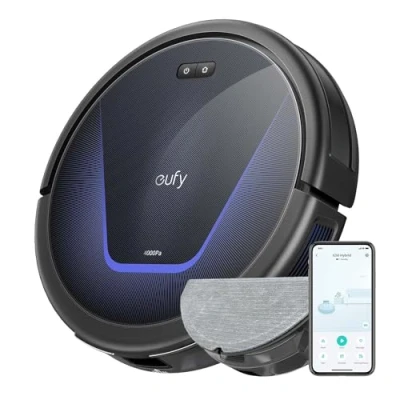 Abbildung von eufy G50 Hybrid Saugroboter mit Wischfunktion4.000Pa Starker Saugkraft,Dynamische Navigation,Pro Entwirrkamm,Wischpad für Leichte Oberflächenreinigung,Ideal Tierhaare&amp;Hartböden (Generalüberholt)