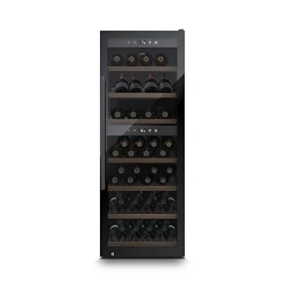 Abbildung von CASO WineExclusive 126 Smart Design Weinkühlschrank für bis zu Flaschen Zwei getrennte Temparaturzonen einstellbar von 5 20C Rot &amp; Weißwein, LED beleuchtet, mit Wi Fi Modul und App