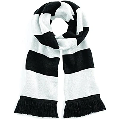 Abbildung von Beechfield Unisex Stadium Scarf Schal, Mehrfarbig (Black/White 00), One Size