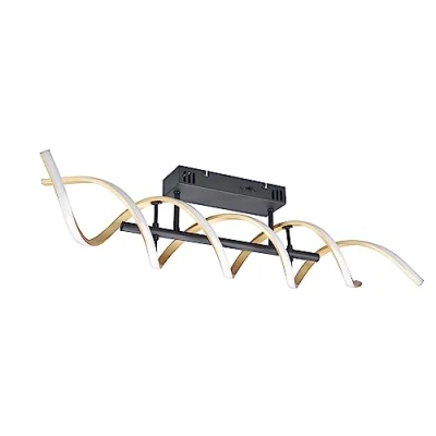 Abbildung von Trio Leuchten LED Deckenleuchte Sequence 641810208, Aluminium Messing/Schwarz matt, inkl. 41 Watt LED, Switch Dimmer, Farbwechsel