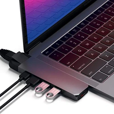 Abbildung von Satechi USB C Pro Hub 4K HDMI mit Ethernet grau SB Supply ST TCPHEM