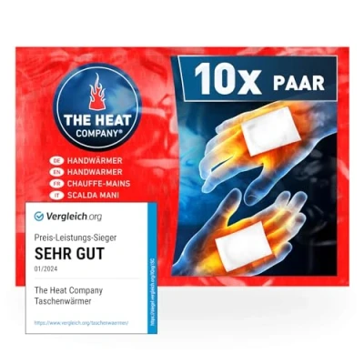 Abbildung von The Heat Company Handwärmer 10 Paar EXTRA WARM Taschenwärmer Wärmepads Fingerwärmer: 12 Stunden warme Hände luftaktiviert