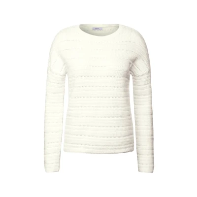 Abbildung von Cecil Strickpullover, Damen, Größe: Medium, Weiß