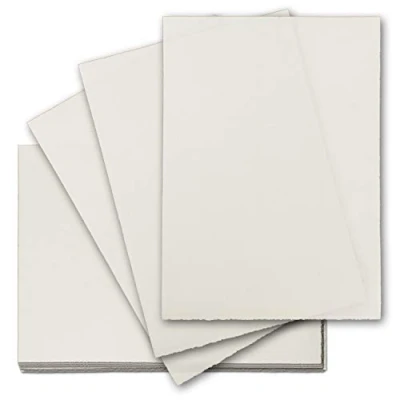 Abbildung von Büttenpapier DIN A4 75 Blatt Brief Papier ohne Wasserzeichen Vintage handgemacht, 210 x 297 mm, Naturweiß