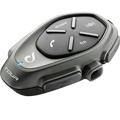 Abbildung von Interphone Tour Einzelpack Bluetooth Kommunikationssystem für Motorräder Bis zu 4 Reiters, 1,5Km Reichweite 25 Std Sprechzeit Fastcharge Radio GPS MP3 Waterproof IP67