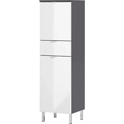 Abbildung von GERMANIA DIE MÖBELMACHER Schrank, Graphit/Weiß, 34 x 120 cm