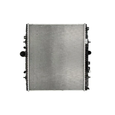 Abbildung von NRF 58373 Kühler, Motorkühlung Aluminium 555 464 27 mit Anbauteilen Kühlrippen gelötet