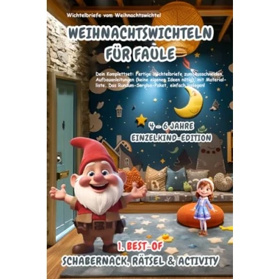 Abbildung von Wichtelbriefe vom Weihnachtswichtel Weihnachtswichteln für Faule: 1. Best of Schabernack, Rätsel &amp; Activity (4 6 Jahre) Einzelkind Edition: ... eigenen Ideen nötig). Rundum Sorglos Paket!