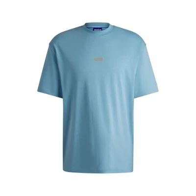 Abbildung von HUGO Nalono Tshirt print, Herren, Größe: XL, Light pastel blue