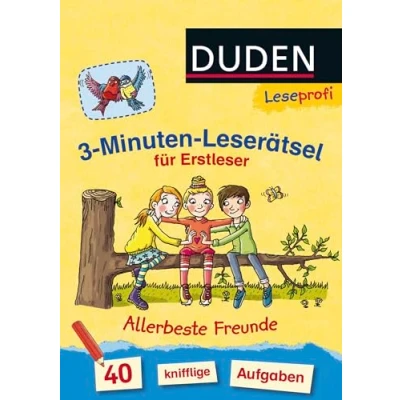 Abbildung von Duden Leseprofi 3 Minuten Leserätsel für Erstleser: Allerbeste Freunde: 40 knifflige Aufgaben Zuhause lernen, Kinder ab 6 Jahren