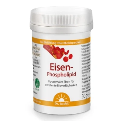 Abbildung von Dr. Jacob&#039;s Eisen Phospholipid Mango Pulver liposomal vegan