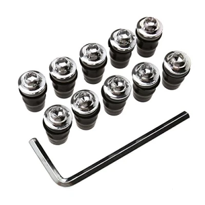Abbildung von Create idea 5PAARE Windschutzscheibe Schrauben Gummimutter Motorrad Schraubendreher M5 16mm Silber