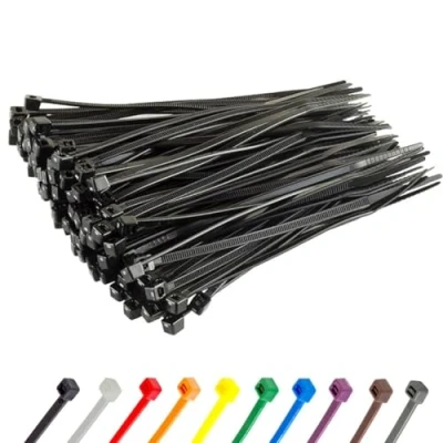 Abbildung von Gocableties Kabelbinder 100 Stück Schwarz, 200 mm x 2,5mm mit 8,1 kg Zugfestigkeit, UV Beständig Set
