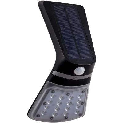 Abbildung von EGLO LED Außen Wandlampe Lamozzo 1, 2 flammige Außenleuchte mit Bewegungsmelder, Solar Wandleuchte aus Kunststoff in Schwarz, Transparent, Tag &amp; Nacht Sensor, Akku Lampe, warmweiß, neutralweiß, IP44