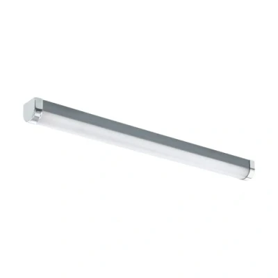 Abbildung von EGLO LED Spiegelleuchte Tragacete 1, 1 flammige Wandlampe, Spiegellampe aus Kunststoff, Metall Badezimmer Lampe in Silber, Weiß, Chrom, Feuchtraumleuchte neutralweiß, IP 44, L: 60 cm