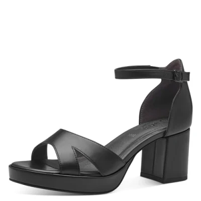 Abbildung von Jana Damen Sandalen mit Absatz Elegant Vegan, Schwarz (Black), 37 EU