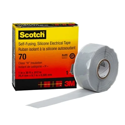 Abbildung von 3M 80611438617 70 Scotch Band, Silikon Kautschuk, SelbstverschWeißend, 25 mm x 9 m