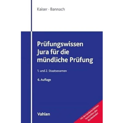 Abbildung von Prüfungswissen Jura für die mündliche Prüfung: 1. und 2. Staatsexamen
