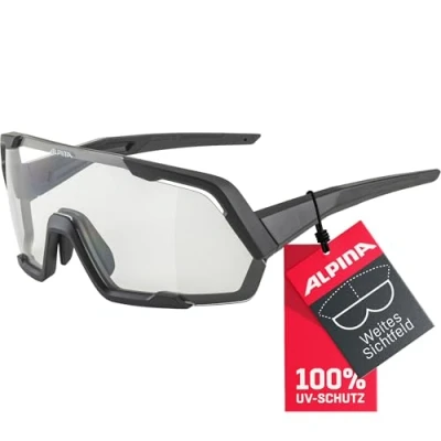Abbildung von Alpina Unisex Erwachsene, ROCKET Sportbrille, black matt/clear lens, One Size