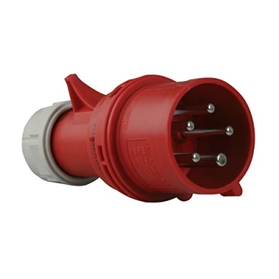 Abbildung von PCE 40899L CEE Stecker mit Phasenwender, 32A, rot, lose