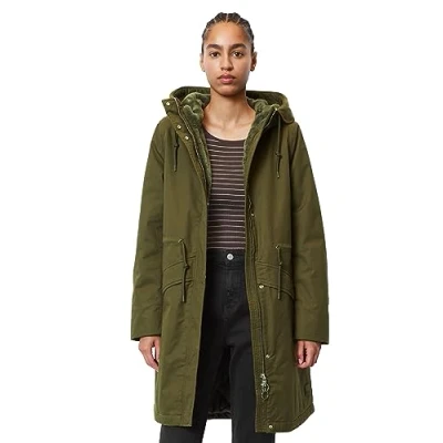 Abbildung von Marc O&#039;Polo Denim Organic Padded Zipper HOOD WITH Wintermantel, Damen, Größe: Small, Slate green