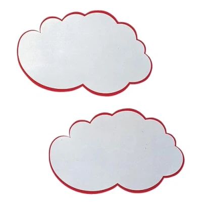 Abbildung von FRANKEN Moderationskarten Wolke, 620 x 370 mm, weiß/rot, 20 Stück, UMZ WG
