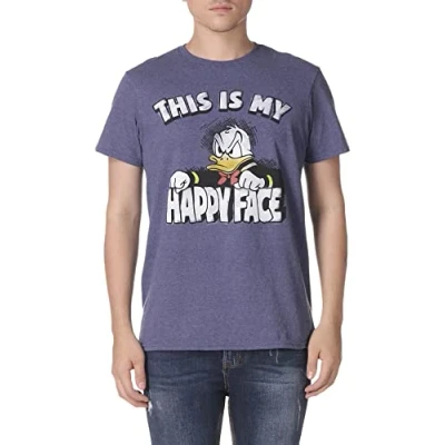 Abbildung von Disney Men&#039;s Donald Duck T Shirt, Navy Heather, 3XL