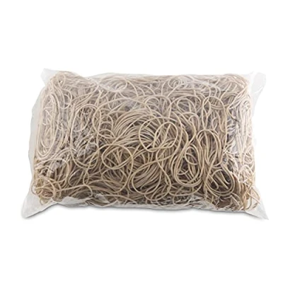 Abbildung von OFFICE PRODUCTS Gummibander Durchmesser: 60mm Farbe: Natürliche/Beige/Gewicht: 1000g 1 kg/Haushaltsgummi Gummiringe Gummi/Kautschuk 60% / Gummis für Zuhause Büro Schule