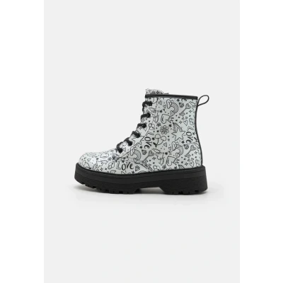Abbildung von Skechers Gravlen HI Schnürstiefelette für Kinder, Größe: 33, Silver/black Schuhe