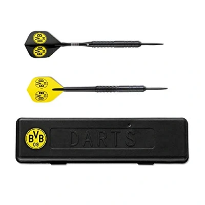 Abbildung von Borussia Dortmund Unisex Bvb dartpile med opbevaringsboks Dartpfeile, Schwarz/gelb, Einheitsgröße EU