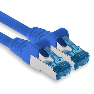 Abbildung von 1aTTack.de Patchkabel 3 Meter Ethernet, Netzwerk, Lan Kabel CAT6a (für Gigabit Netzwerke, Router, Switch, Modems mit RJ45 Eingang blau)